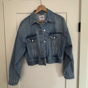 Zara Cropped Denim Jacket